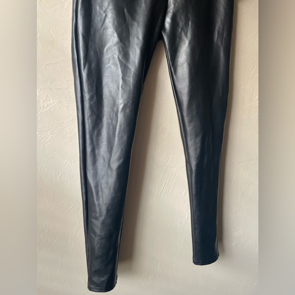 Assests by Spanx Black Pleather Leggings | S - Picture 3 of 5
